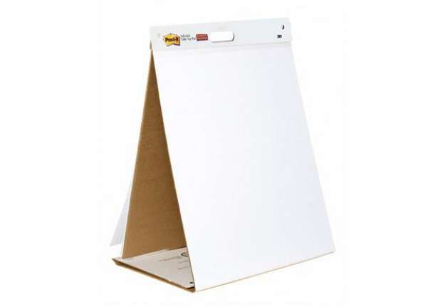 Immagine di Blocco/Lavagna da tavolo Super Sticky autoportante - 563R - 20 fogli in carta riciclata - 58,4 x 50,