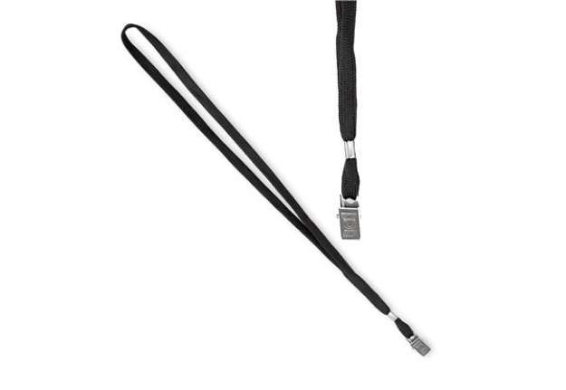 Immagine di Cordoncino per portabadge - 49 x 1 cm - nero - Lebez - conf. 100 pezzi