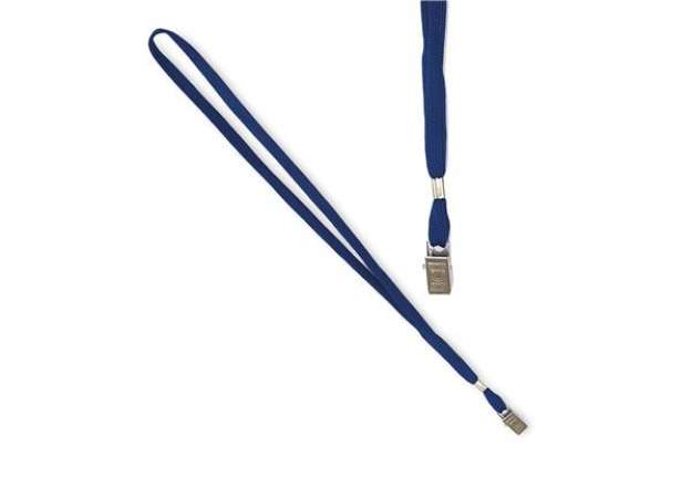 Immagine di Cordoncino per portabadge - 49 x 1 cm - blu - Lebez - conf. 100 pezzi