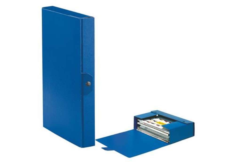 Immagine di Scatola progetto Eurobox - dorso 4 cm - 25 x 35 cm - blu - Esselte