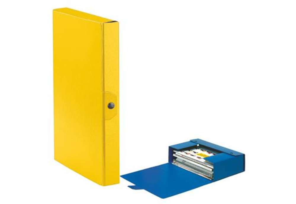 Immagine di Scatola progetto Eurobox - dorso 4 cm - 25 x 35 cm - giallo - Esselte
