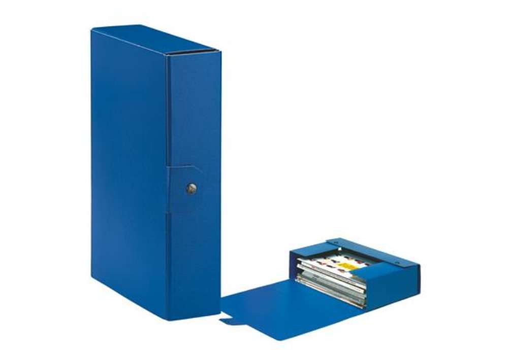 Immagine di Scatola progetto Eurobox - dorso 8 cm - 25 x 35 cm - blu - Esselte
