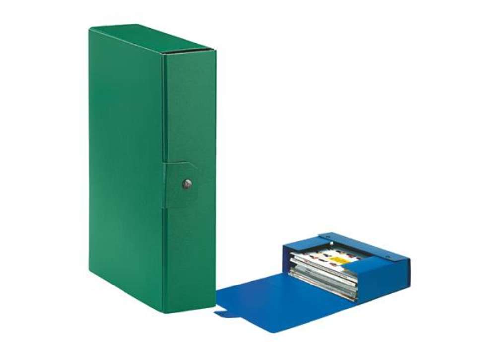 Immagine di Scatola progetto Eurobox - dorso 8 cm - 25 x 35 cm - verde - Esselte