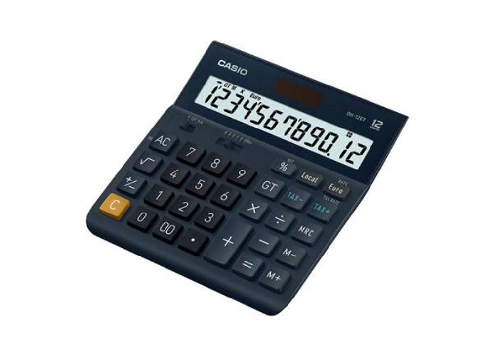 Immagine di Calcolatrice da tavolo DH-12ET - 12 cifre - blu - Casio
