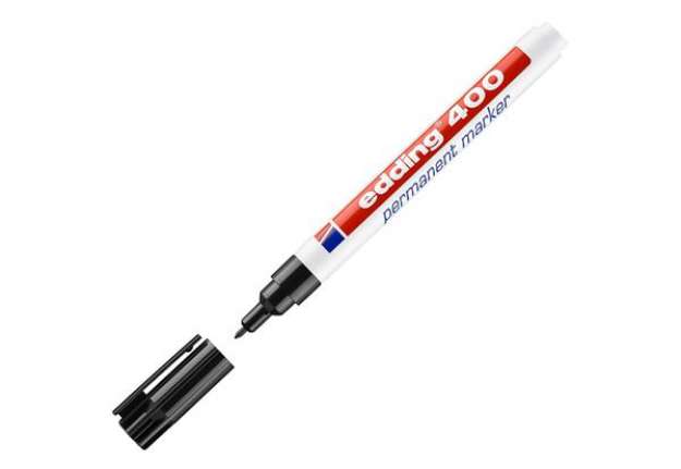 Immagine di Marcatore permanente 400 - punta tonda - 1 mm - nero - Edding