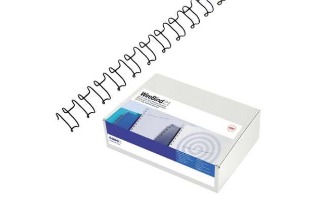Immagine di Dorsi spirale IbiWire - metallo - 21 anelli - 6 mm - argento - GBC - scatola 100 pezzi