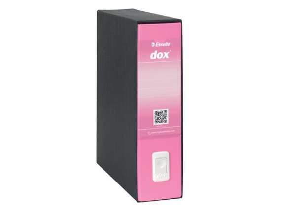Immagine di Registratore Dox 1 - dorso 8 cm - commerciale 23 x 29,7 cm - rosa - Esselte Dox