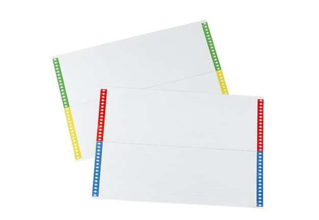 Immagine di Cartoncini per cartelle sospese - cassetto - 28 cartoncini per foglio - 31 cm - Bertesi - conf. 10 f