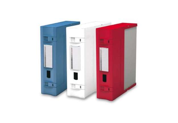 Immagine di Scatola archivio Combi Box E600 - dorso 9 cm - 29,8x36,2 cm - rosso - Fellowes
