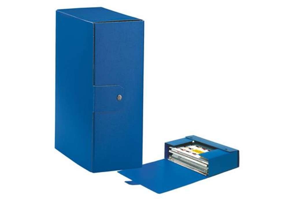 Immagine di Scatola progetto Eurobox - dorso 12 cm - 25 x 35 cm - blu - Esselte