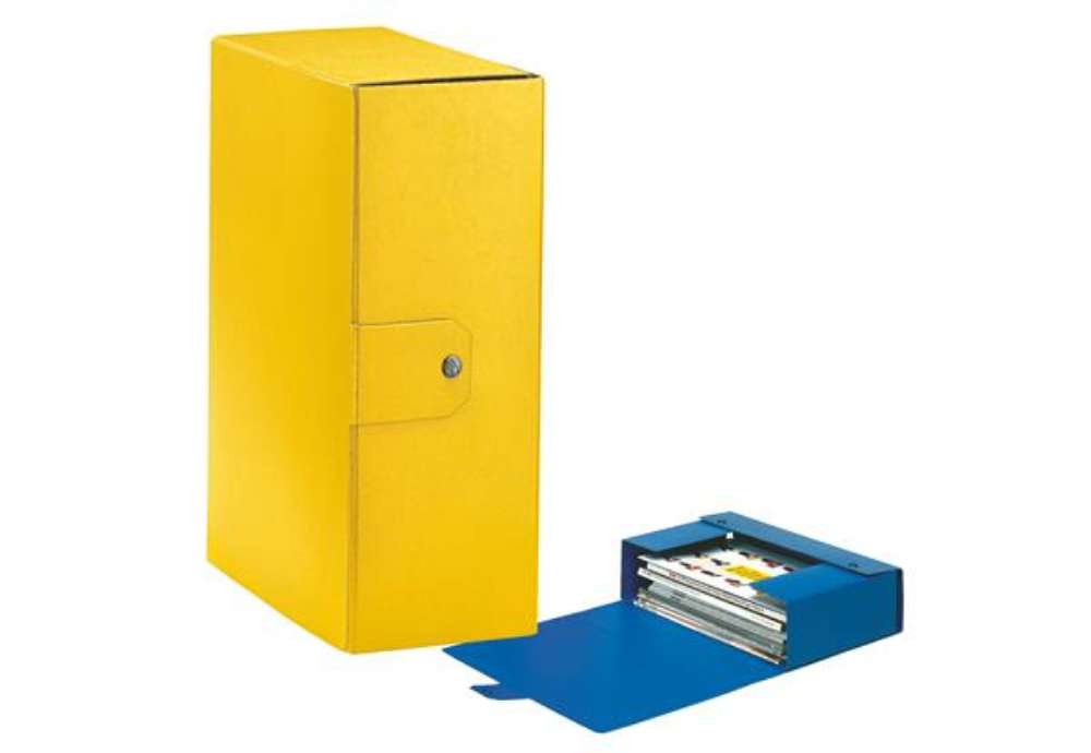 Immagine di Scatola progetto Eurobox - dorso 12 cm - 25 x 35 cm - giallo - Esselte