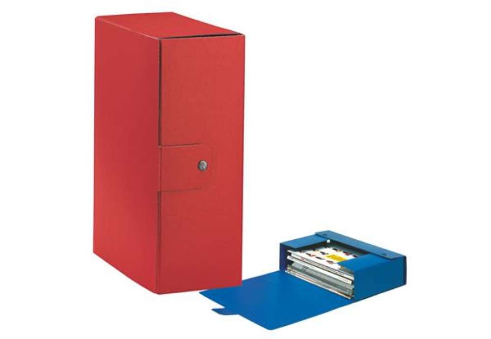 Immagine di Scatola progetto Eurobox - dorso 12 cm - 25 x 35 cm - rosso - Esselte