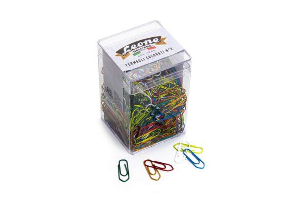Immagine di Fermagli metallizzati - n. 2 - 2,6 cm - colori assortiti - Leone - conf. 500 pezzi