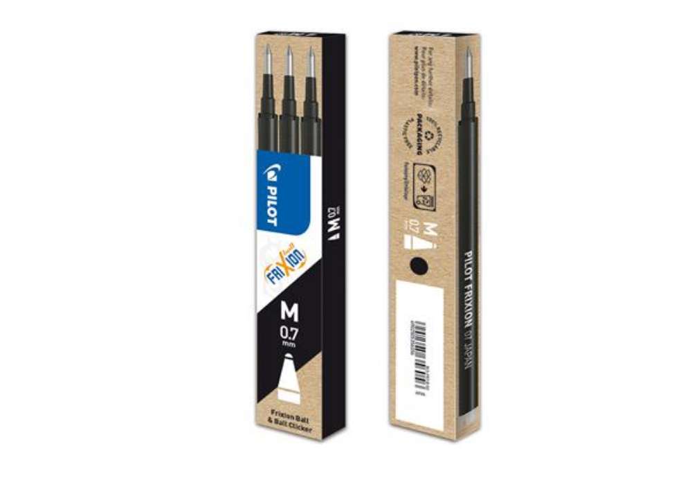 Immagine di Refill a sfera Frixionball - punta 0,7mm - nero - Pilot - conf. 3 pezzi