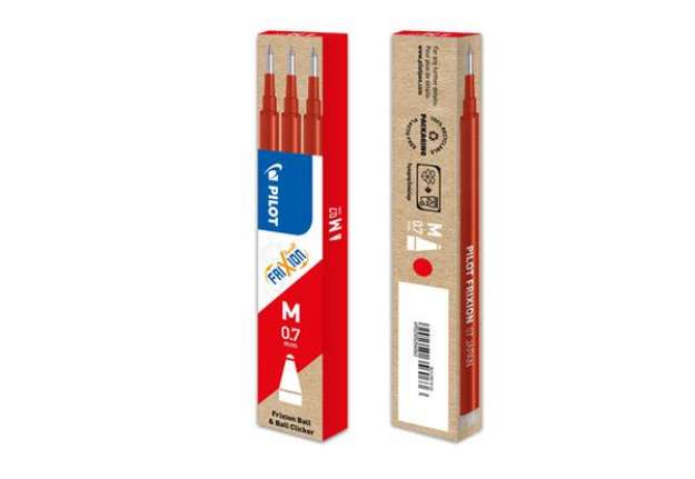 Immagine di Refill a sfera Frixionball - punta 0,7mm  - rosso - Pilot - conf. 3 pezzi