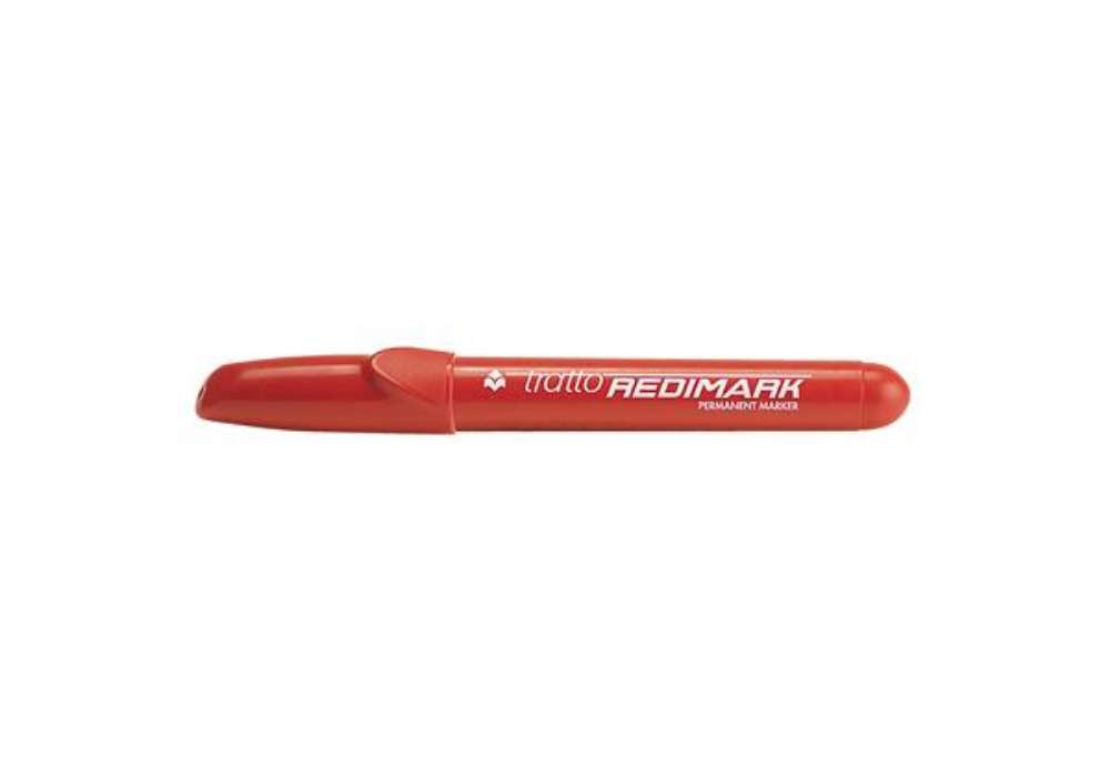 Immagine di Marcatore permanente Redimark  - punta tonda - tratto 3,5mm - rosso - Tratto