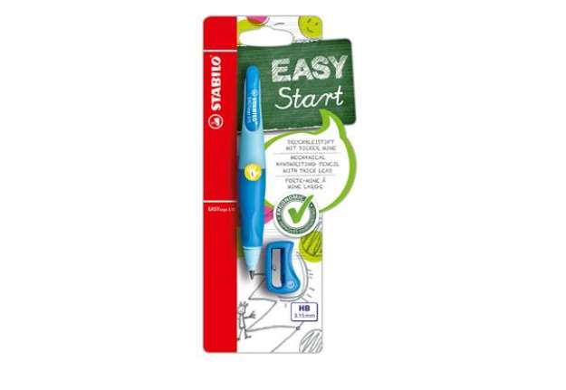 Immagine di Portamine Easyergo - 3,15mm - per mancini + affilamine - azzurro - Stabilo