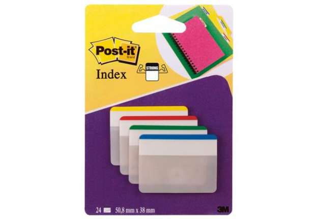 Immagine di Segnapagina Post-it Index Strong - 686F-1 - per archivio - 50,8 x 38 mm - colori classici - Post-it
