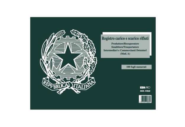 Immagine di Registro carico/scarico rifiuti detentori (Mod. A) - 22,5 x 29,7cm - 100pg - numerate - Edipro