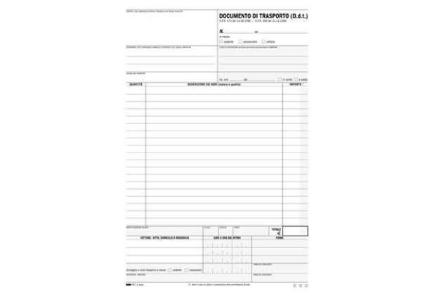 Immagine di DDT Snap - 3 copie autoricalcanti - 31 x 20,5cm - 100 fogli - Edipro