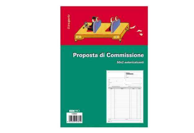 Immagine di Blocco copia commissioni - 50 fogli 2 copie autoricalcanti - 29,7 x 21cm - Edipro