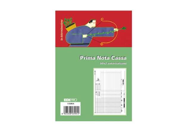 Immagine di Blocco prima nota cassa - 50/50 fogli autoricalcanti - 14,8 x 23cm - Edipro