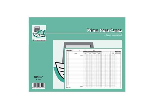 Immagine di Blocco prima nota cassa/banca - 50/50 fogli autoricalcanti - 22 x 30cm - Edipro