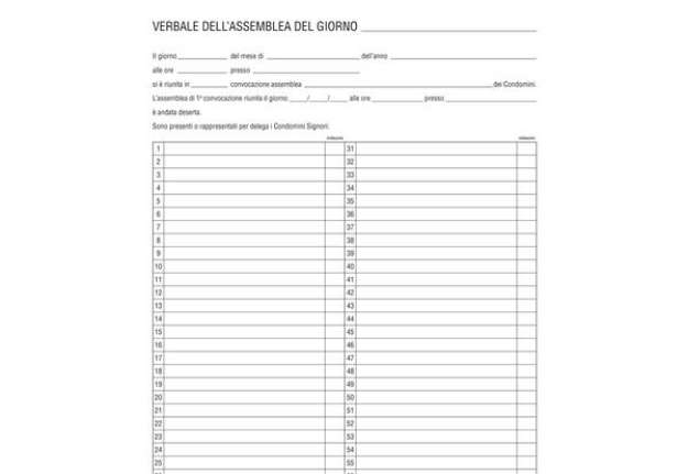 Immagine di Registro verbali assemblea condominio - 31 x 24,5cm - 96 fogli - Edipro