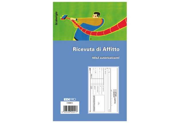 Immagine di Blocco ricevute d'affitto - 50/50 fogli autoricaricanti - 9,9 x 17cm - 50 fogli - Edipro
