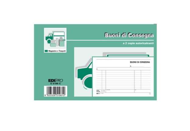 Immagine di Blocco buoni di consegna - 50/50 fogli ricalcanti - 10x17cm - Edipro