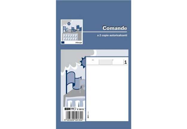 Immagine di Blocco comande - 25/25 fogli autoricalcanti - 17 x 9,9cm - Edipro