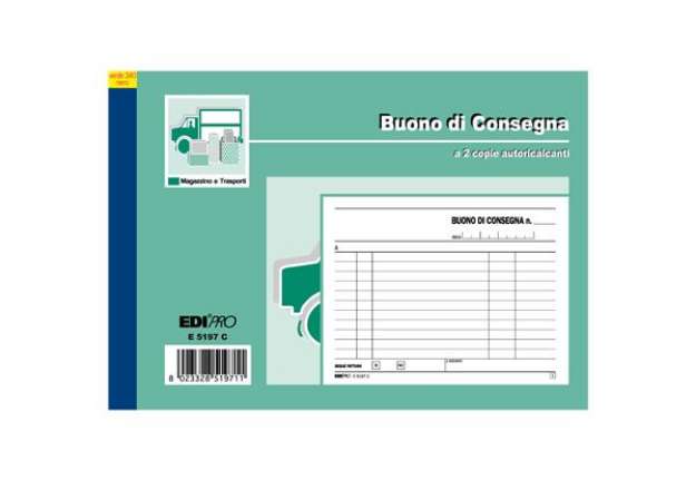 Immagine di Blocco buoni di consegna - 50/50 fogli ricalcanti - 12 x 17,5cm - Edipro