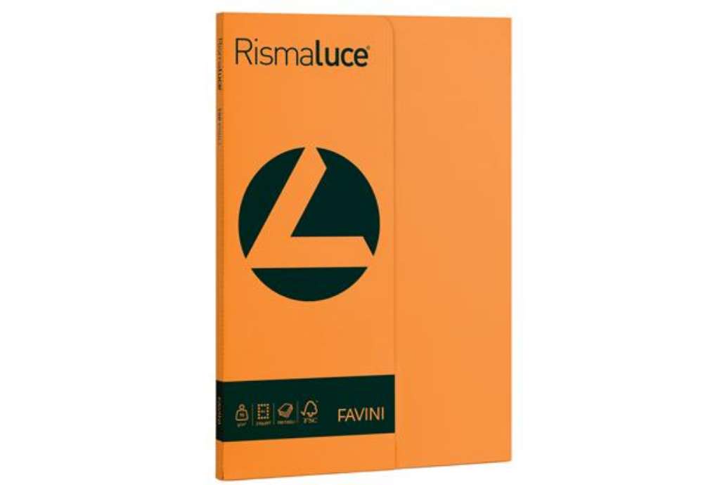 Immagine di Carta Rismaluce Small - A4 - 90 gr - arancio 56 - Favini - conf. 100 fogli