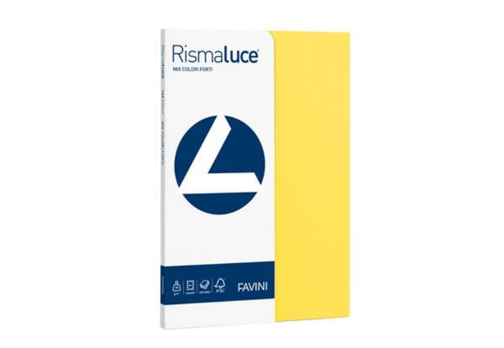 Immagine di Carta Rismaluce Small - A4 - 90 gr - mix 5 colori - Favini - conf. 100 fogli