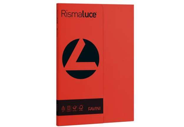 Immagine di Carta Rismaluce Small - A4 - 200 gr - scarlatto 61 - Favini - conf. 50 fogli