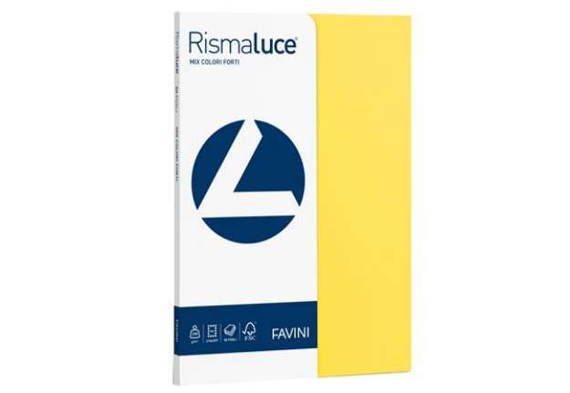 Immagine di Carta Rismaluce Small - A4 - 200 gr - mix 5 colori - Favini - conf. 50 fogli