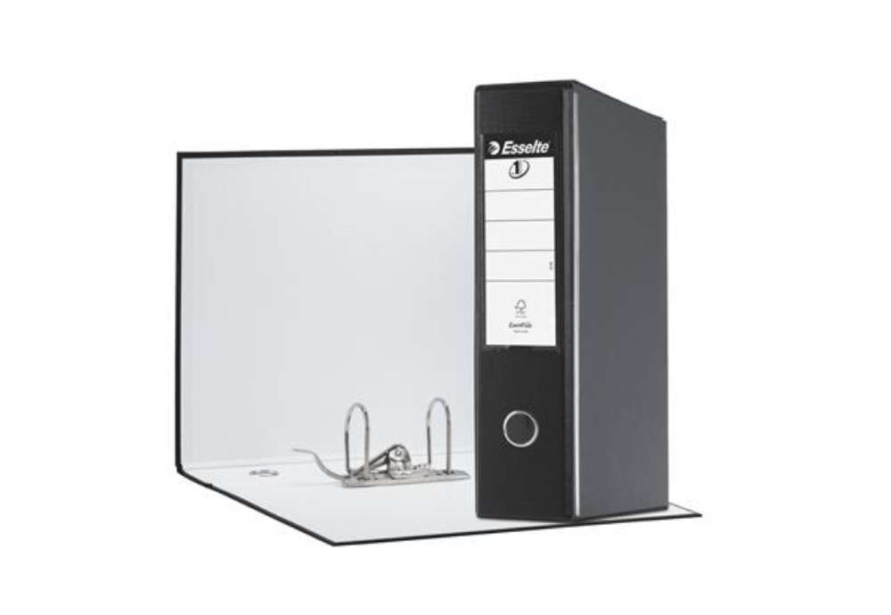 Immagine di Registratore Eurofile G55 - dorso 8 cm - protocollo 23 x 33 cm - nero - Esselte