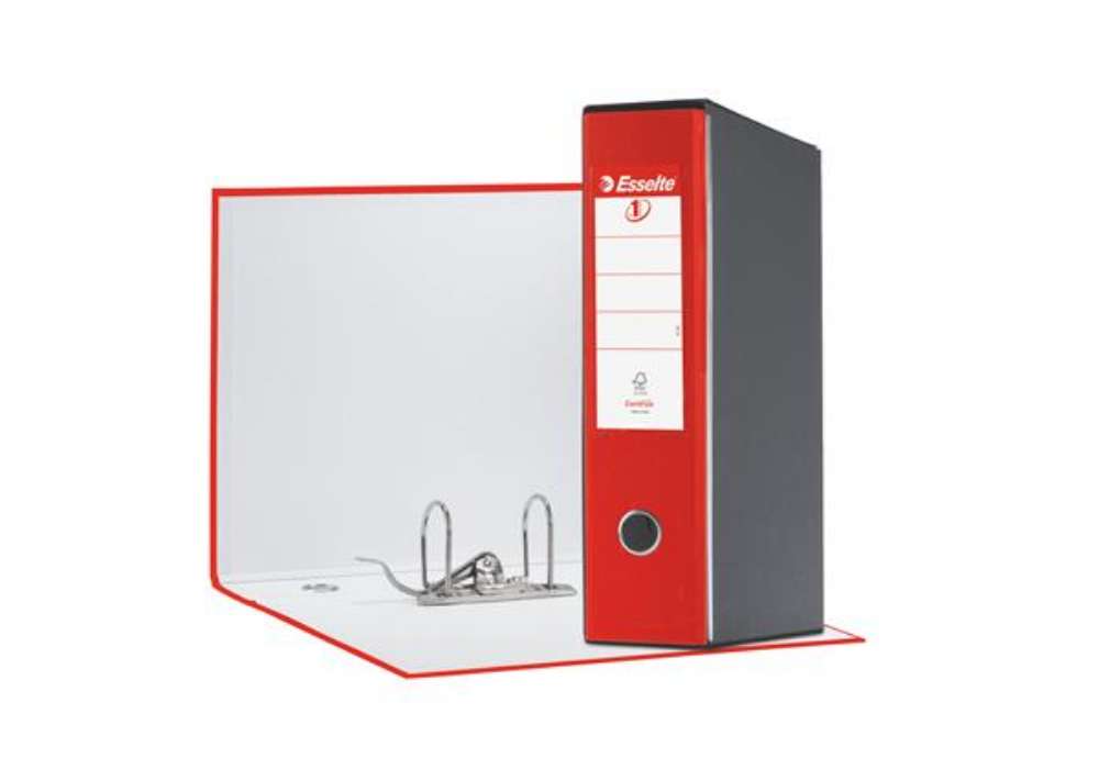 Immagine di Registratore Eurofile G55 - dorso 8 cm - protocollo 23 x 33 cm - rosso - Esselte