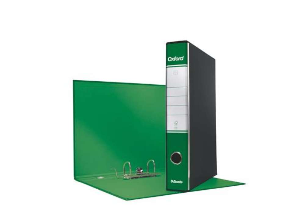 Immagine di Registratore Oxford G84 - dorso 5 cm - protocollo 23 x 33 cm - verde - Esselte