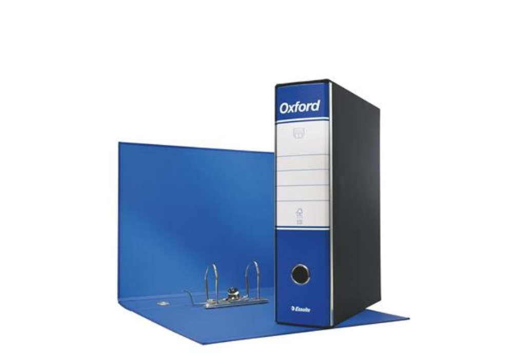 Immagine di Registratore Oxford G85 - dorso 8 cm - protocollo 23 x 33 cm - blu - Esselte