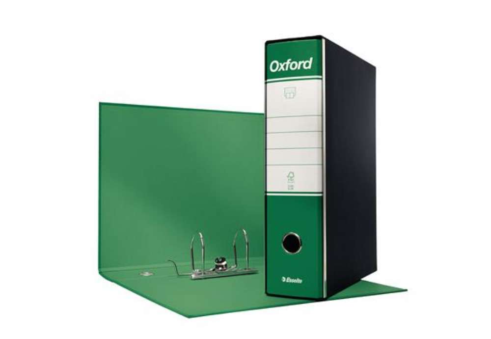 Immagine di Registratore Oxford G85 - dorso 8 cm - protocollo 23 x 33 cm - verde - Esselte