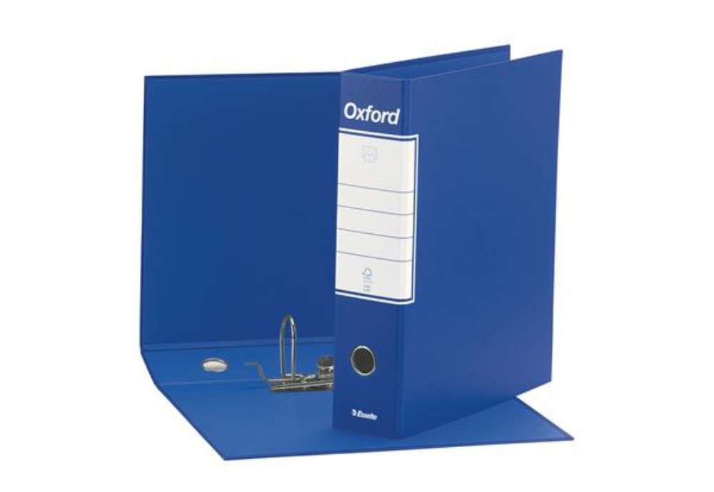 Immagine di Registratore Oxford G83 - dorso 8 cm - commerciale 23 x 30 cm - blu - Esselte