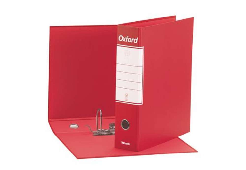 Immagine di Registratore Oxford G83 - dorso 8 cm - commerciale 23 x 30 cm - rosso - Esselte