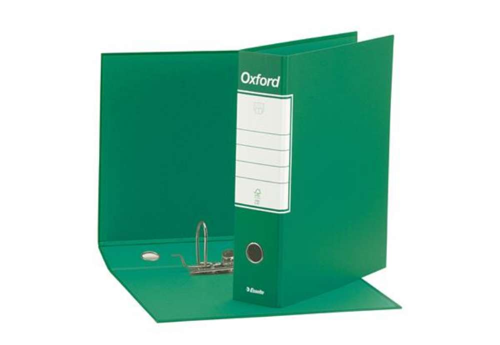 Immagine di Registratore Oxford G83 - dorso 8 cm - commerciale 23 x 30 cm - verde - Esselte