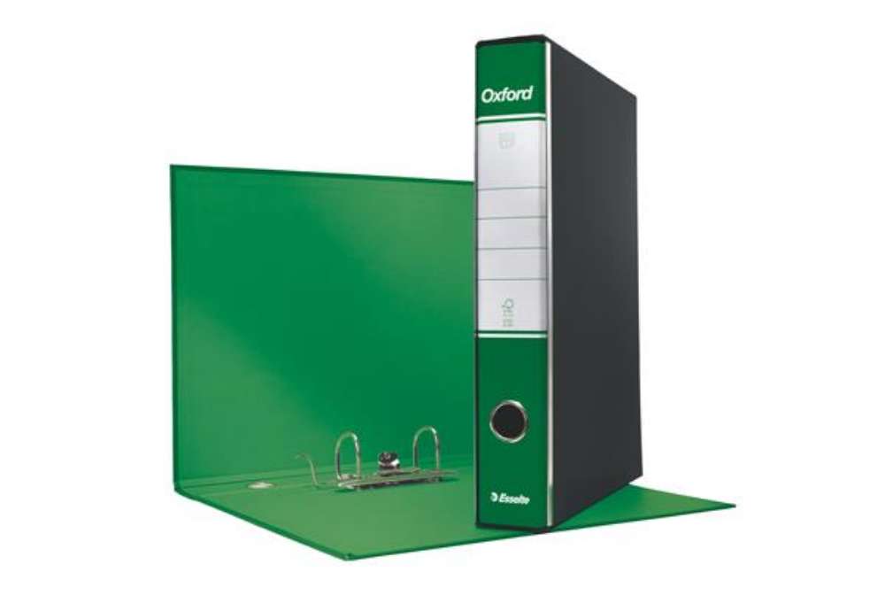 Immagine di Registratore Oxford G82 - dorso 5 cm - commerciale 23 x 30 cm - verde - Esselte