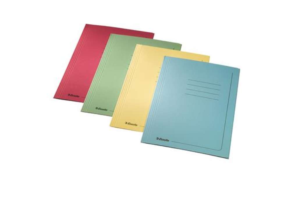 Immagine di Cartellina 3 lembi con stampa - 295 gr - 25x35 cm - giallo - Esselte - conf. 25 pezzi