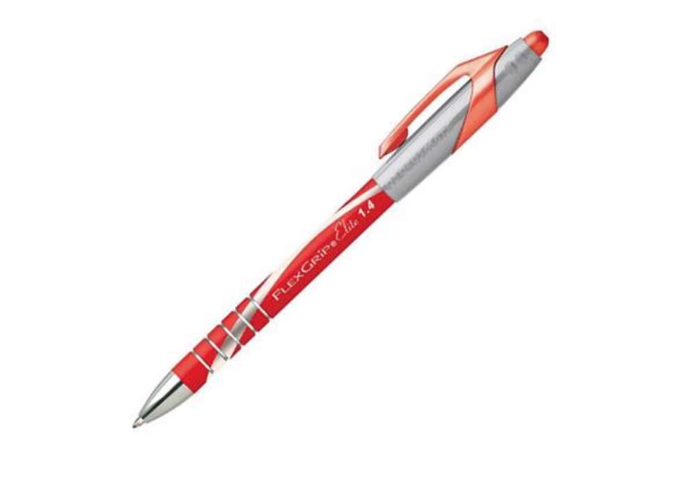 Immagine di Penna a sfera a scatto Flexgrip Elite - punta 1,4mm - rosso - Papermate