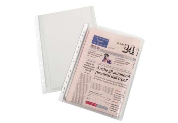 Immagine di Buste forate con soffietto - Superior - buccia - 21x29,7 cm - trasparente - Favorit - conf. 10 pezzi