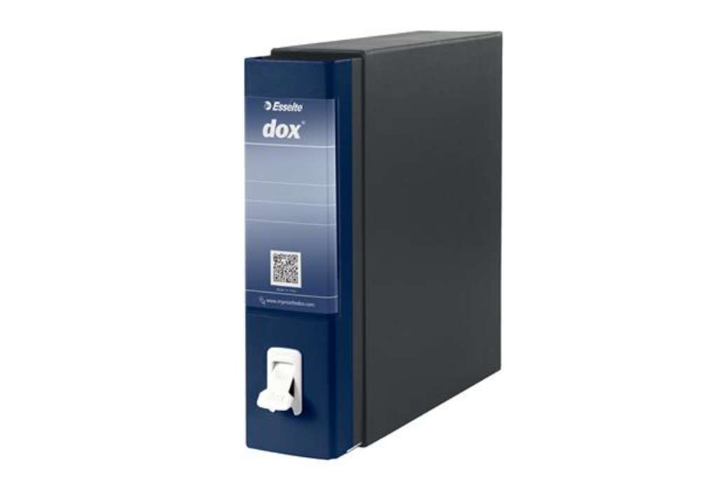 Immagine di Registratore Dox 1 - dorso 8 cm - commerciale 23 x 29,7 cm - blu - Esselte Dox