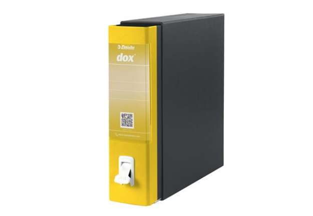 Immagine di Registratore Dox 1 - dorso 8 cm - commerciale 23x29,7 cm - giallo - Esselte Dox
